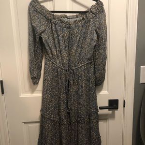 Anthropology off the shoulder dress